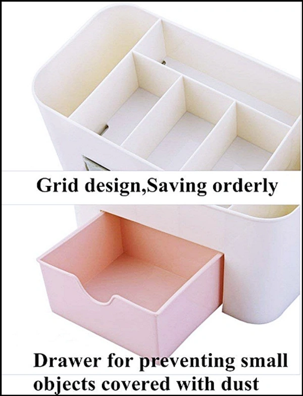 Cosmetics Storage Box, Cosmetic Make Up Organiser Display Table Desktop Storage Stand, Cosmetic Drawer Type Storage Box Case Holder Brush Pen Jewelry Organizer Saving Space (Multicolor) 